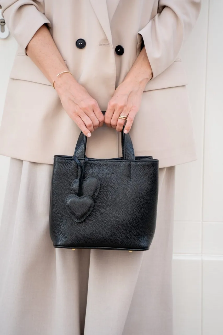 EASY BAG - skórzana torebka - czarna - Wersja bez jedwabnej szarfy