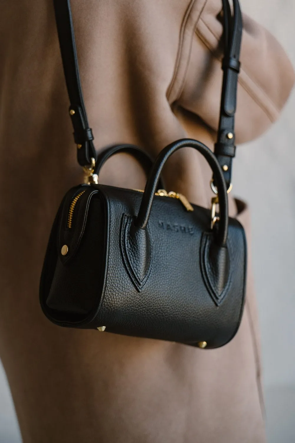 LUCKY BAG - skórzana torebka - czarna