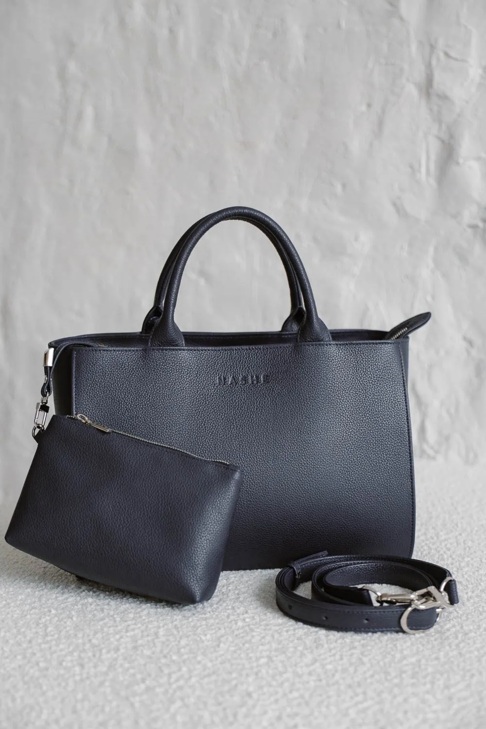 BAG IN THE CITY - skórzana torebka kuferek - granat - Srebro