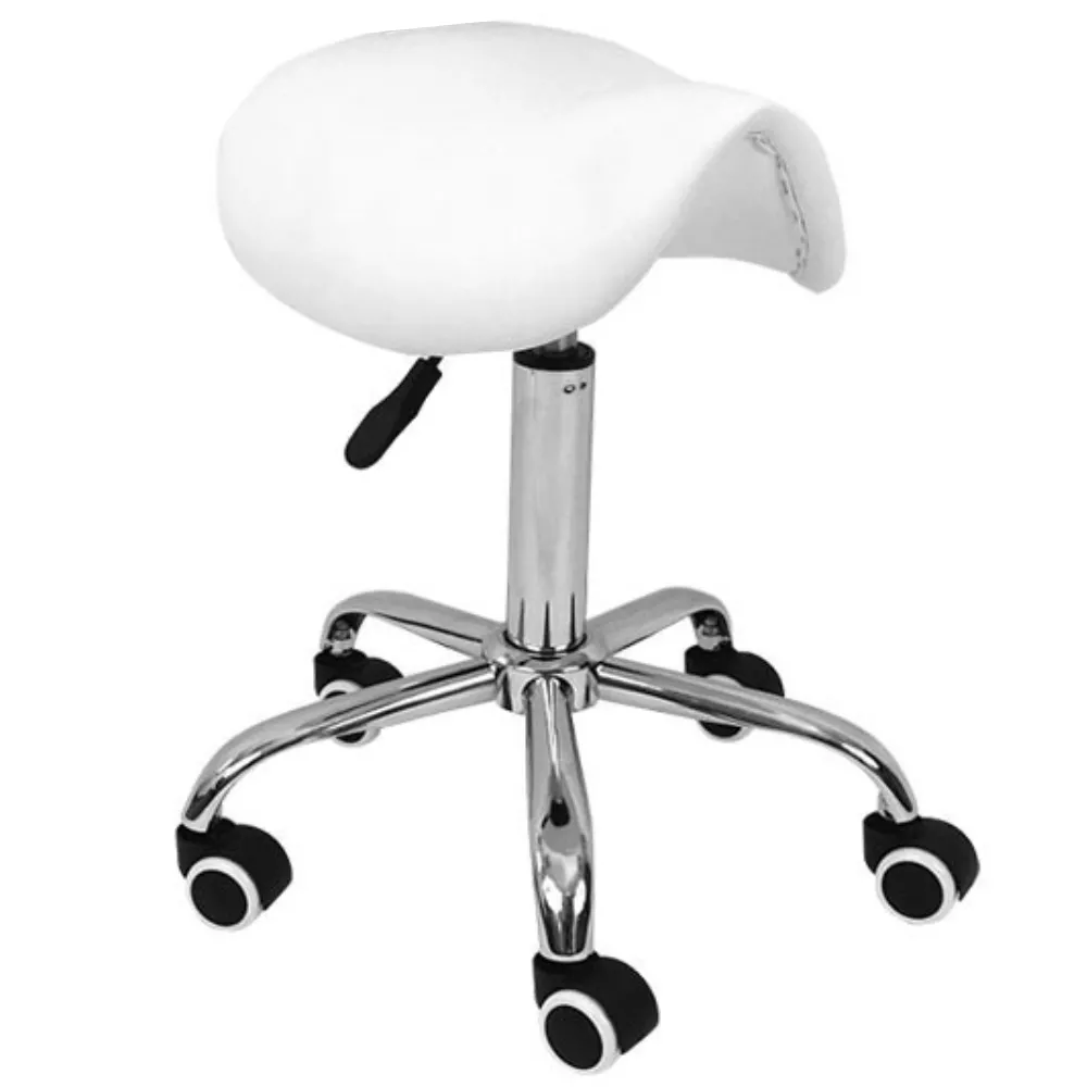 Taboret kosmetyczny OPTIMA bez oparcia biały