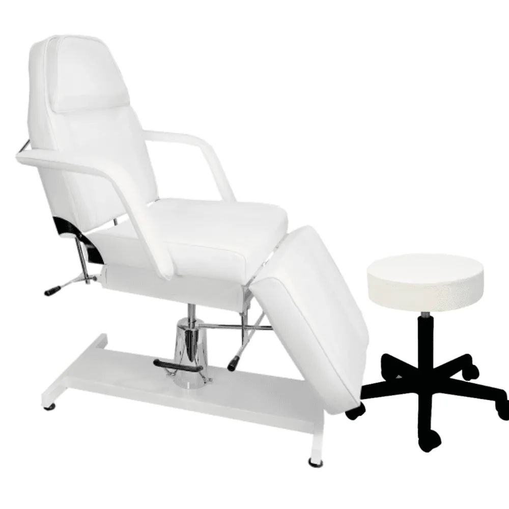 Zestaw mebli kosmetycznych: fotel + taboret bez oparcia - CLASSIC