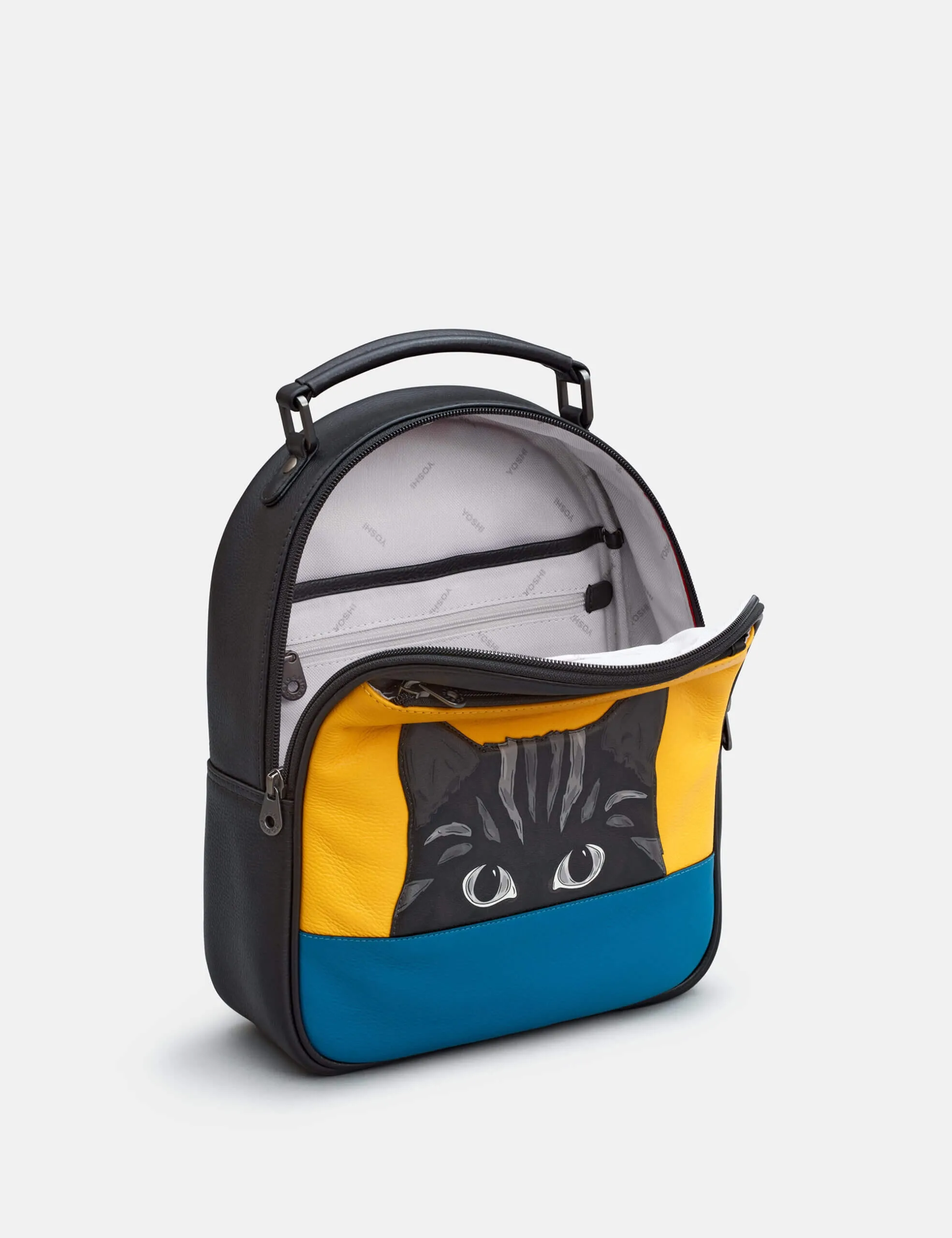 Skórzany plecaczek damski Ciekawski Kot Yoshi YB258