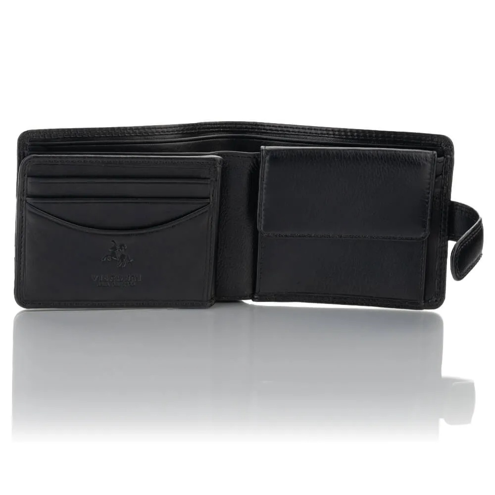 Klasyczny pojemny portfel męski Visconti Heritage HT-10 -czarny