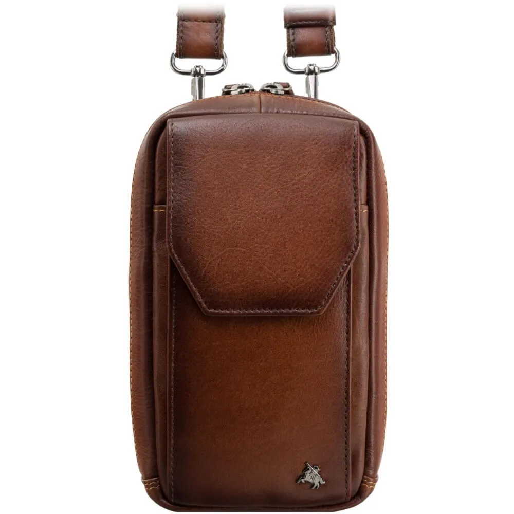 Skórzana saszetka podróżna Visconti Atelier AT-45 - brązowa