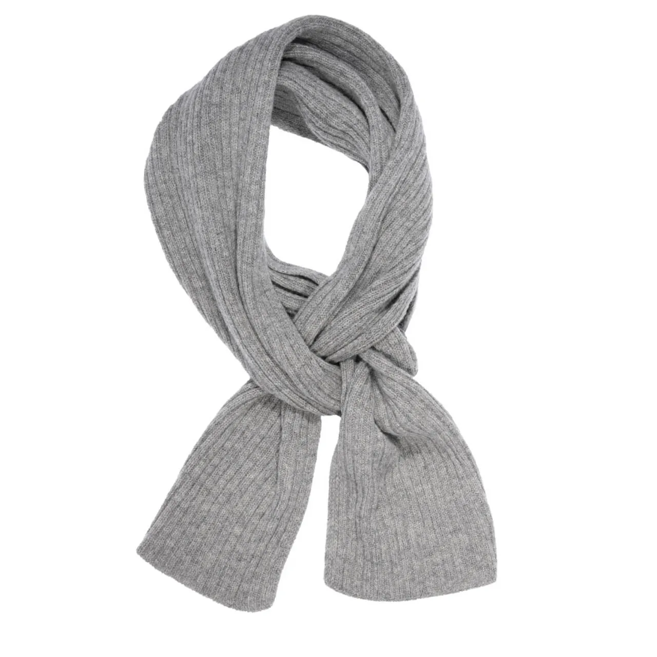 Szary wełniany szalik męski SWA-008