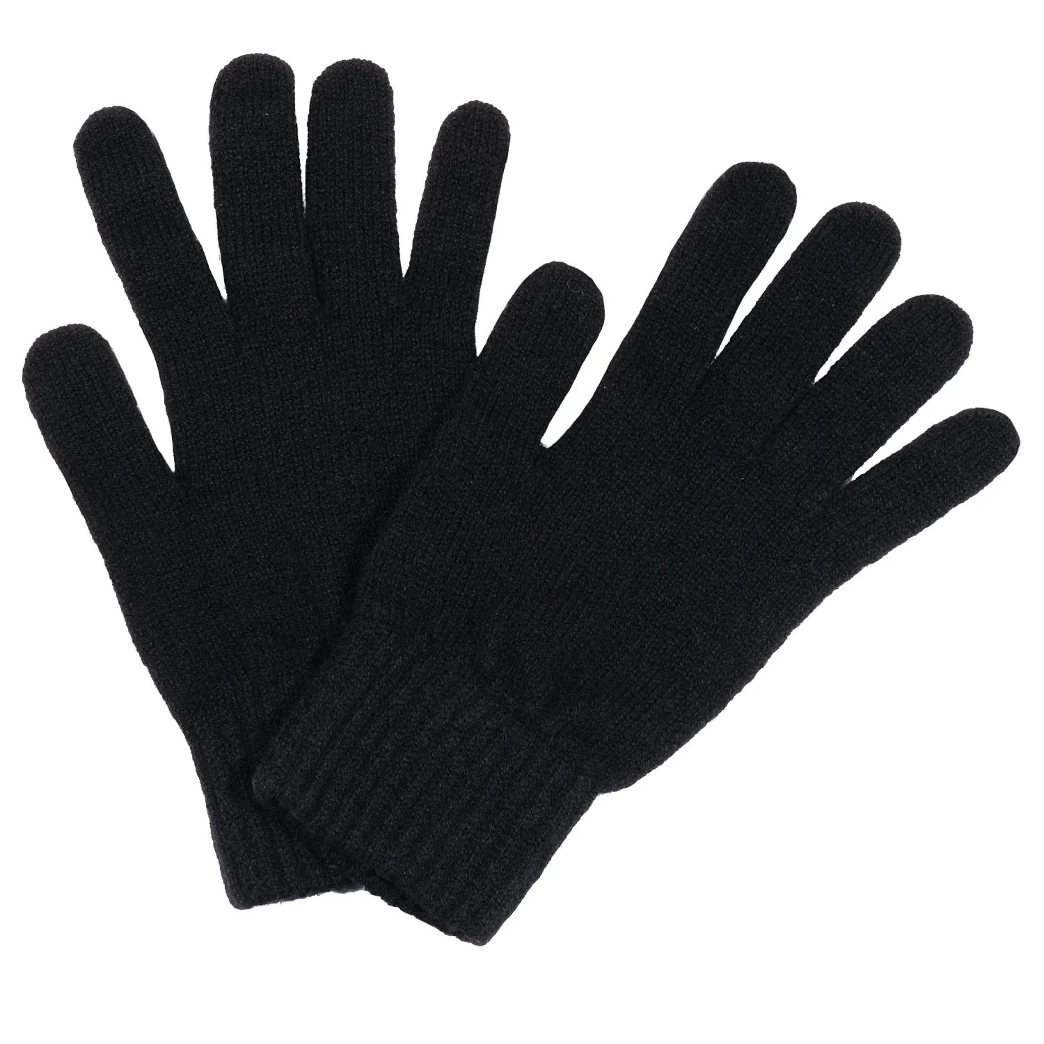 Czarne wełniane rękawiczki zimowe RWA-002