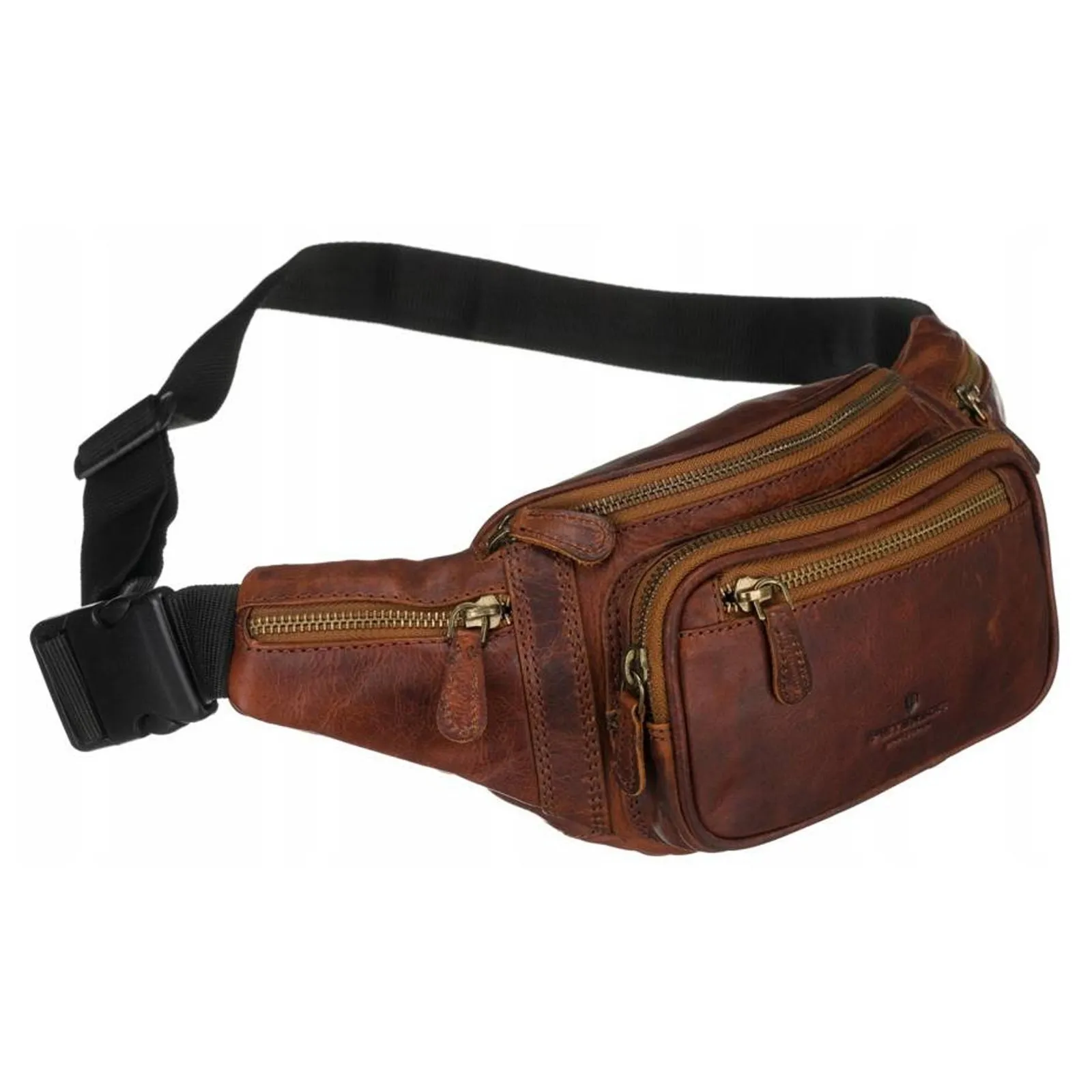 Brązowa nerka męska ze skóry naturalnej PETERSON 2506