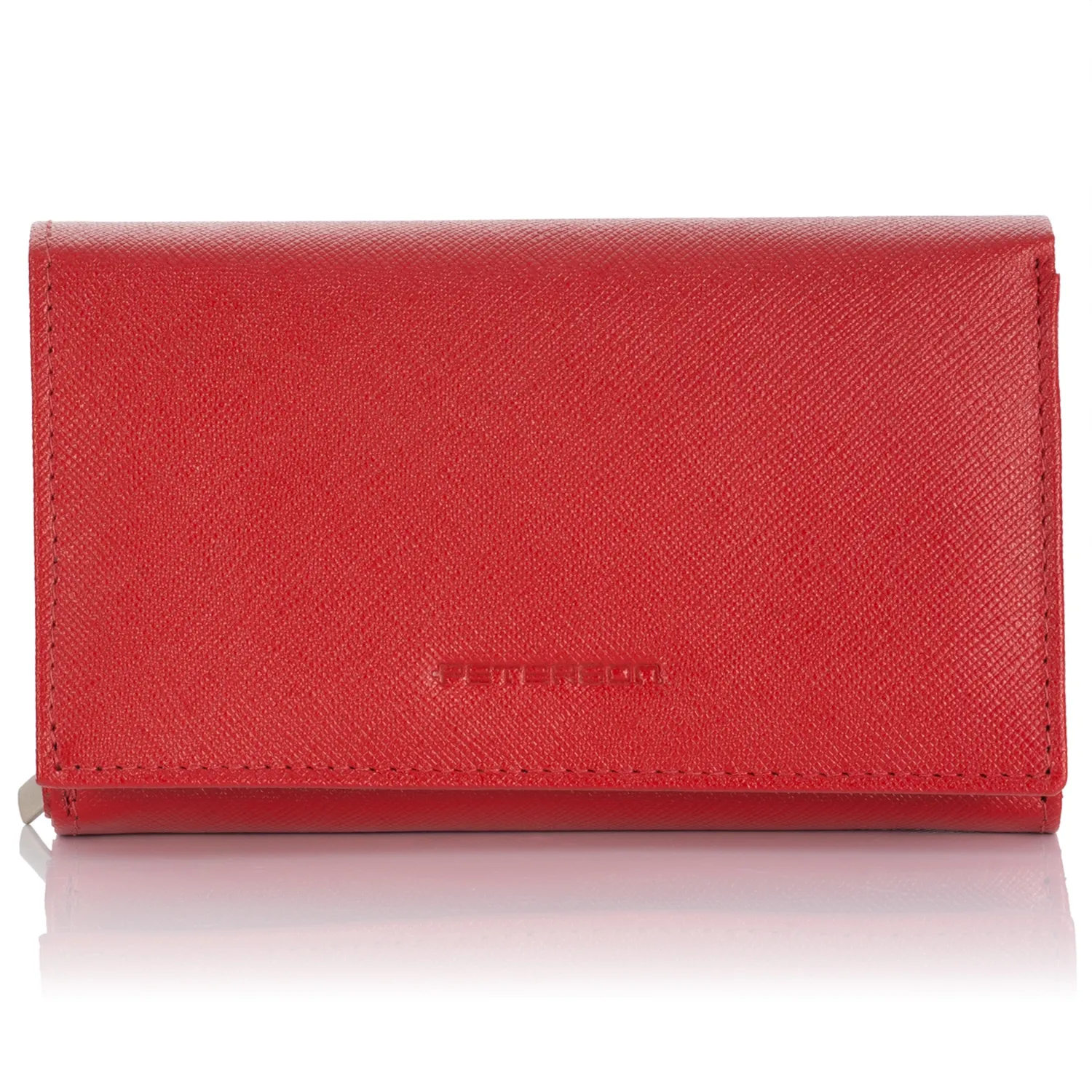 Skórzany Portfel Damski w Kratkę PETERSON RD-21-GCLS