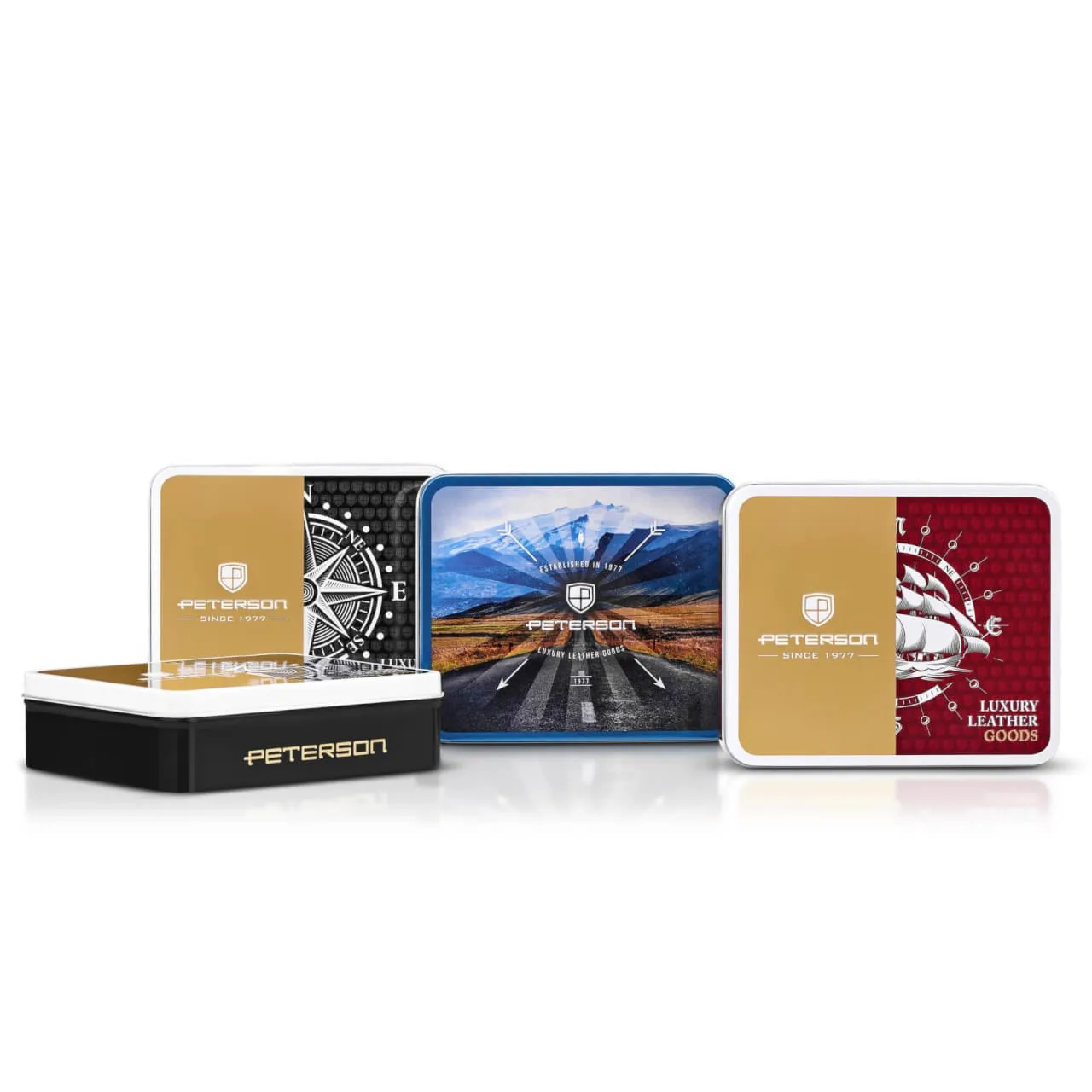 Duży Portfel Skórzany Męski PETERSON 317 Brązowy