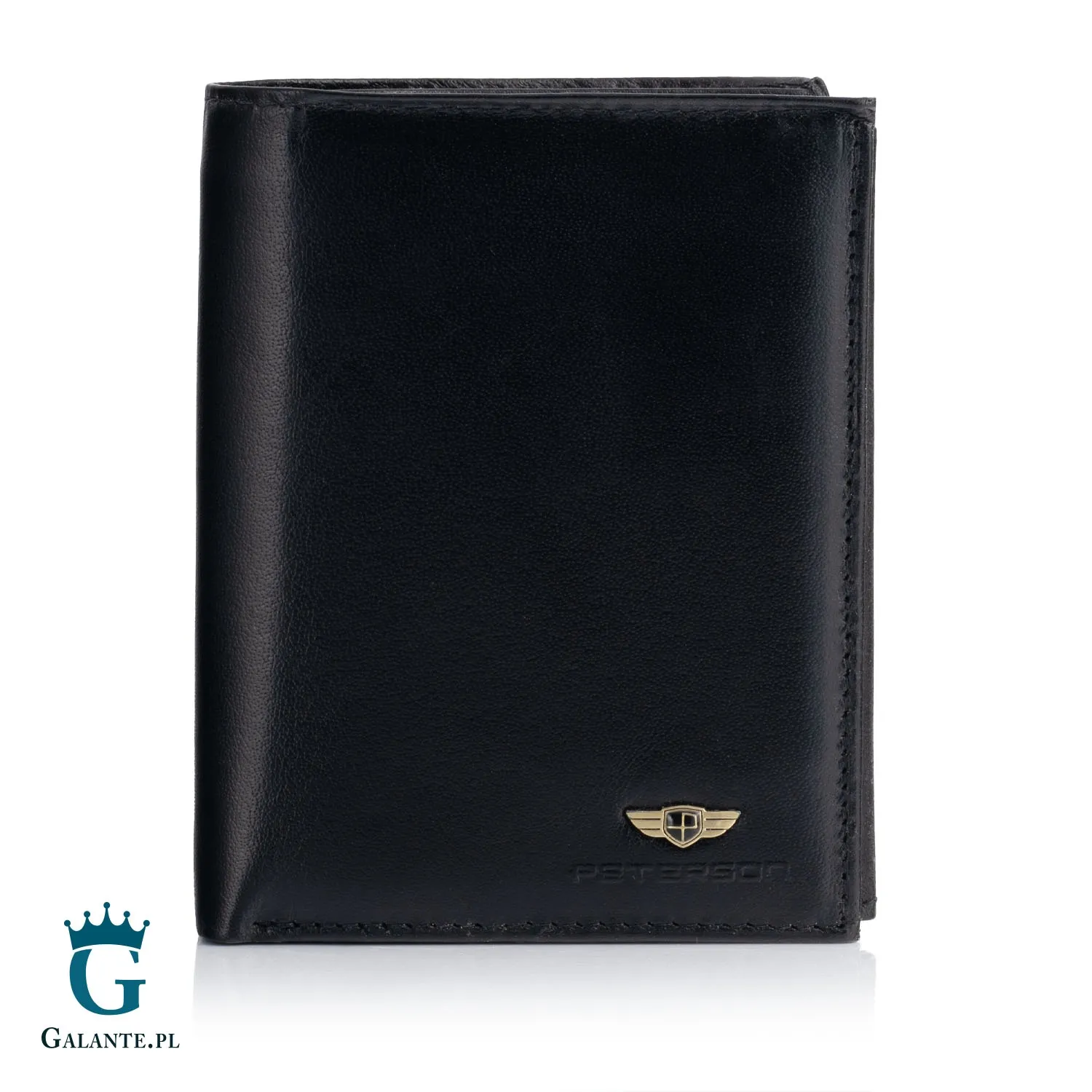 Duży Czarny Portfel Męski z RFID PETERSON 339