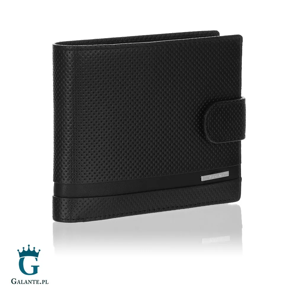 Portfel męski zapinany Valentini Perforated 13V-502 z RFID