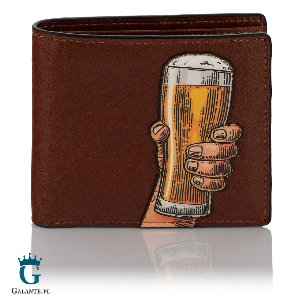 Skórzany portfel męski Yoshi Na Zdrowie! Y2378 z RFID