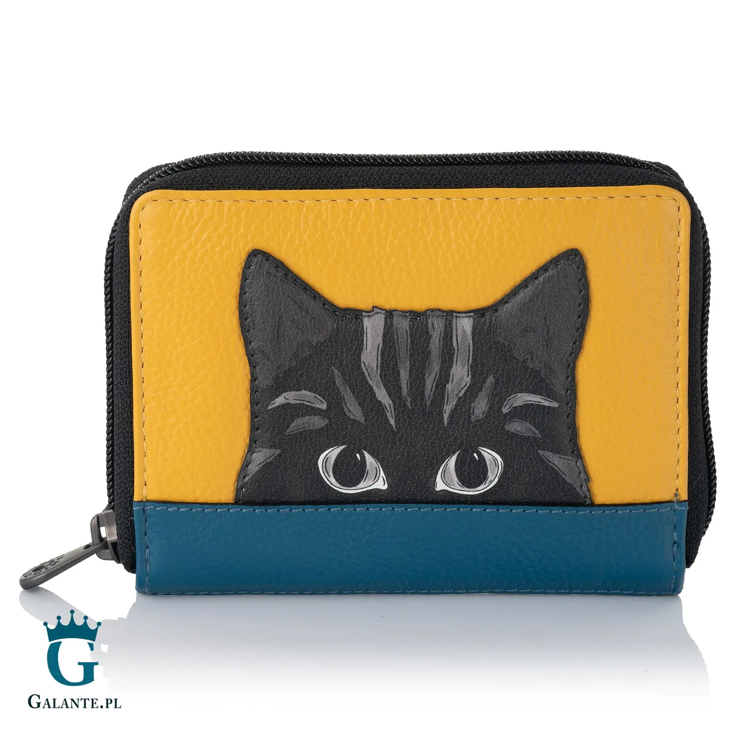 Skórzany portfelik damski Ciekawski Kot Yoshi Y1256