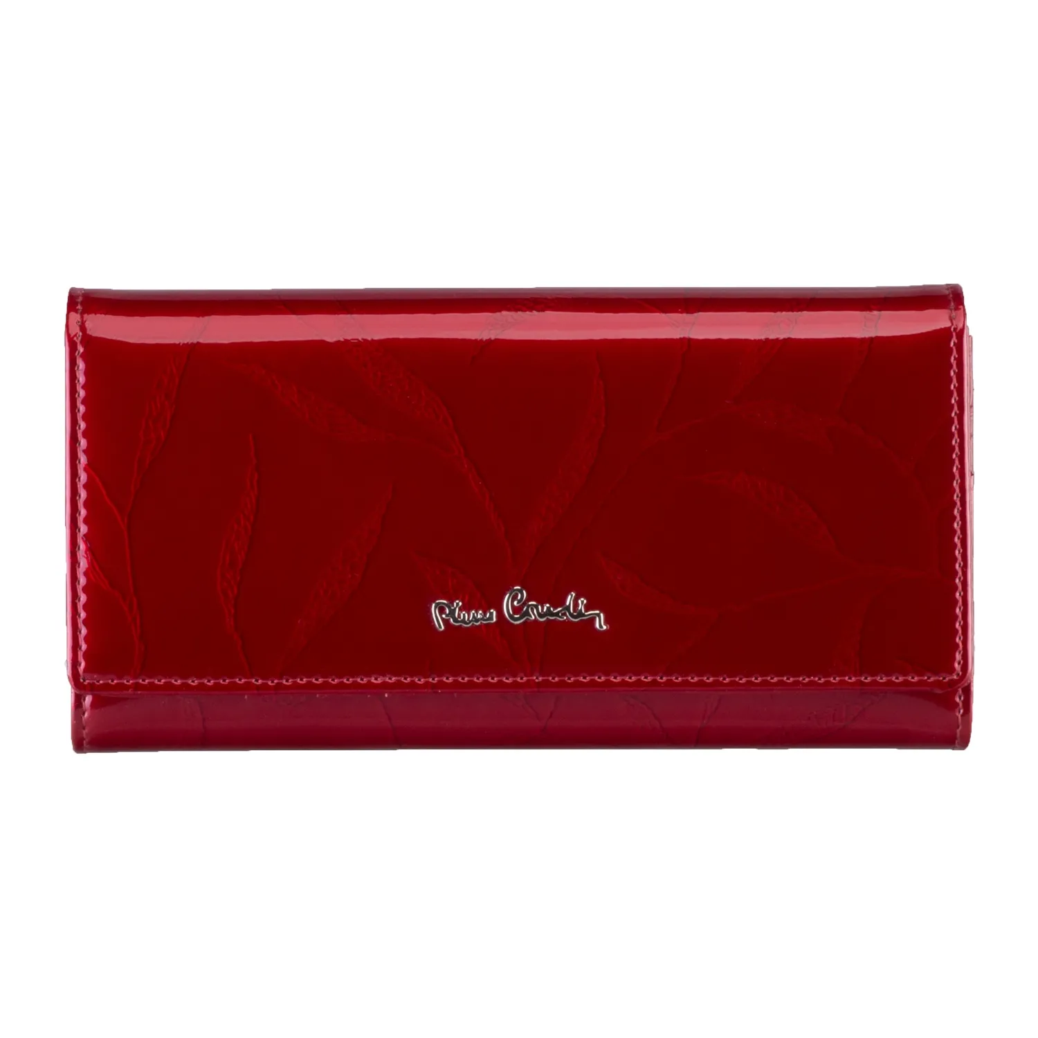 Portfel Damski Pierre Cardin na zatrzask 02 LEAF 100 - Czerwony