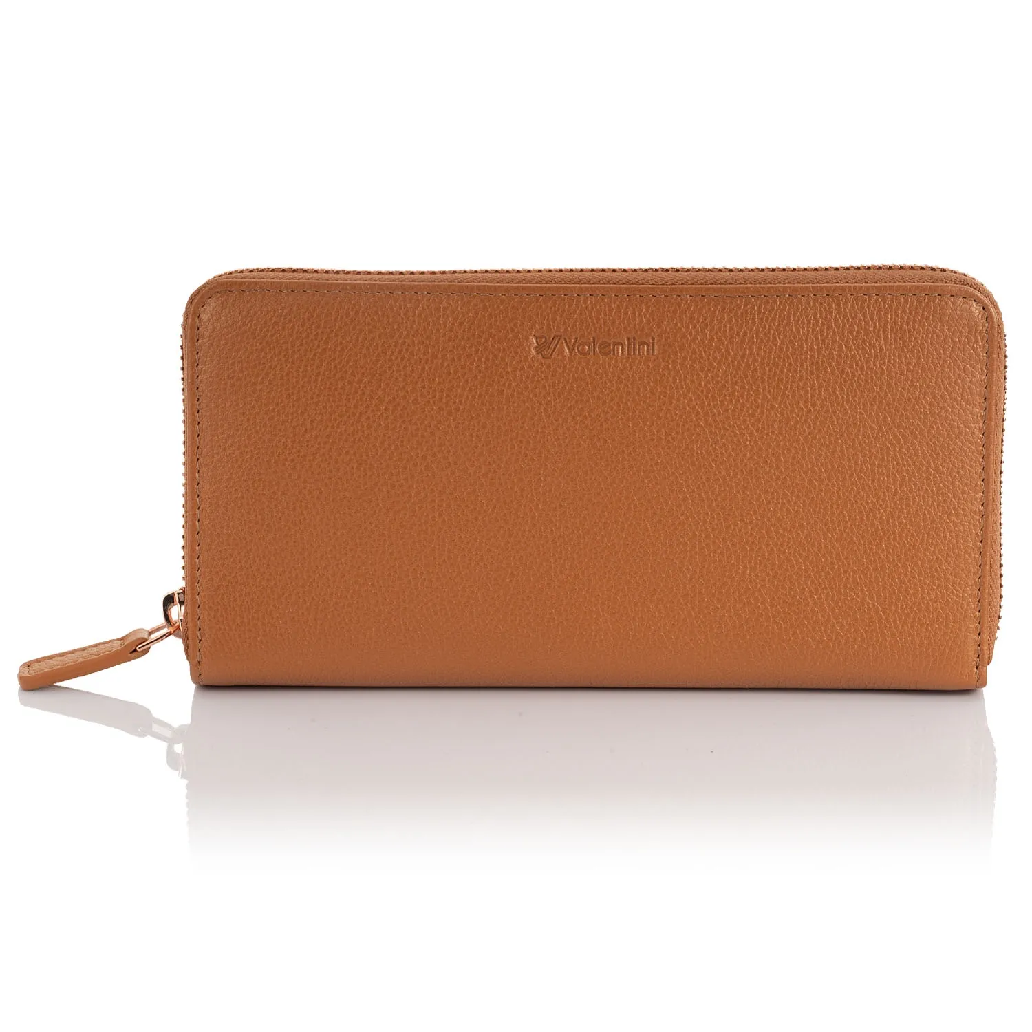 Portfel damski Valentini Metallic na zamek 123M-820 - złoty