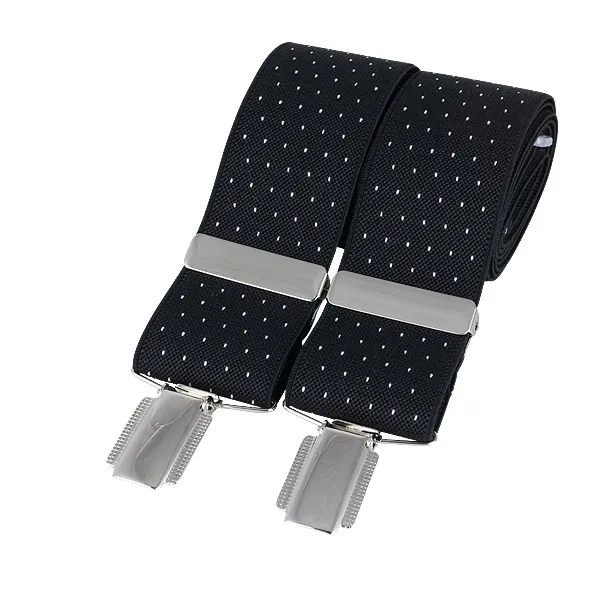 Szelki do spodni Czarne w kropki BR-018