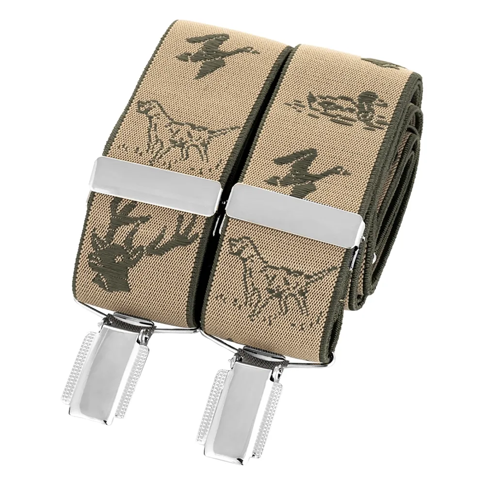 Beżowe szelki do spodni dla Myśliwego BR-051