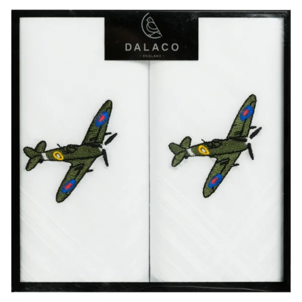 Chusteczki męskie haftowane Spitfire HR-04