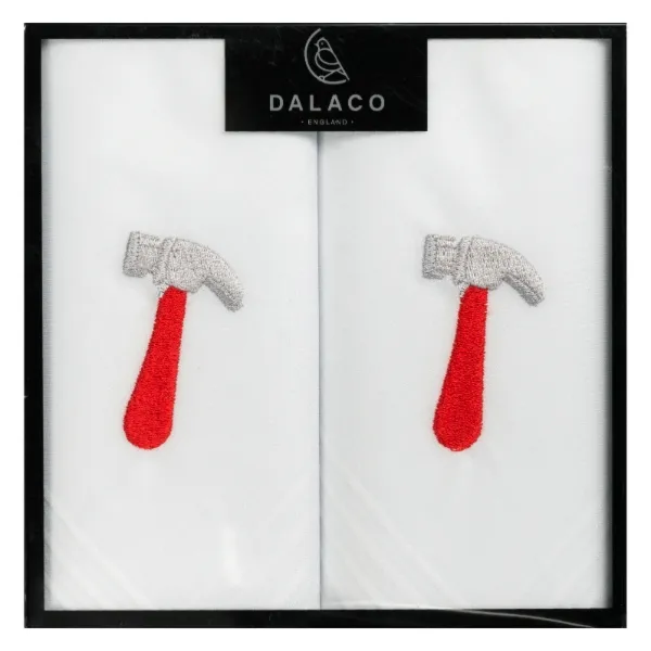 Chusteczki męskie haftowane Młotek HR-10