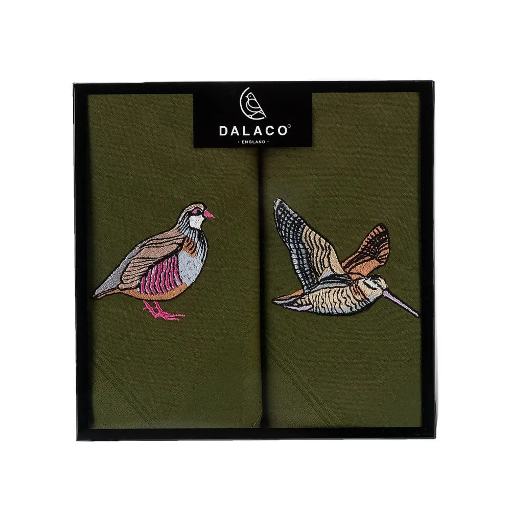 Zielone chusteczki haftowane dla Myśliwego HR-41