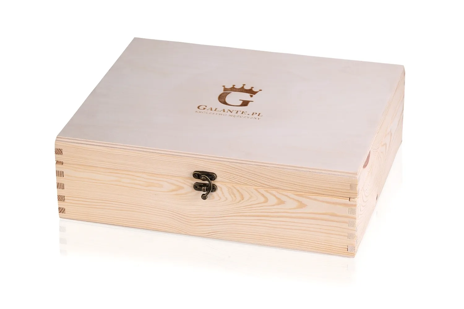 Kuferek drewniany naturalny 37x31x11 cm z możliwością graweru