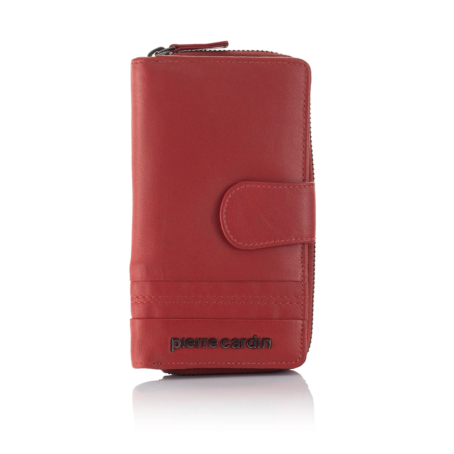Portfel damski Pierre Cardin ze skóry naturalnej TILAK130 2202 - czerwony