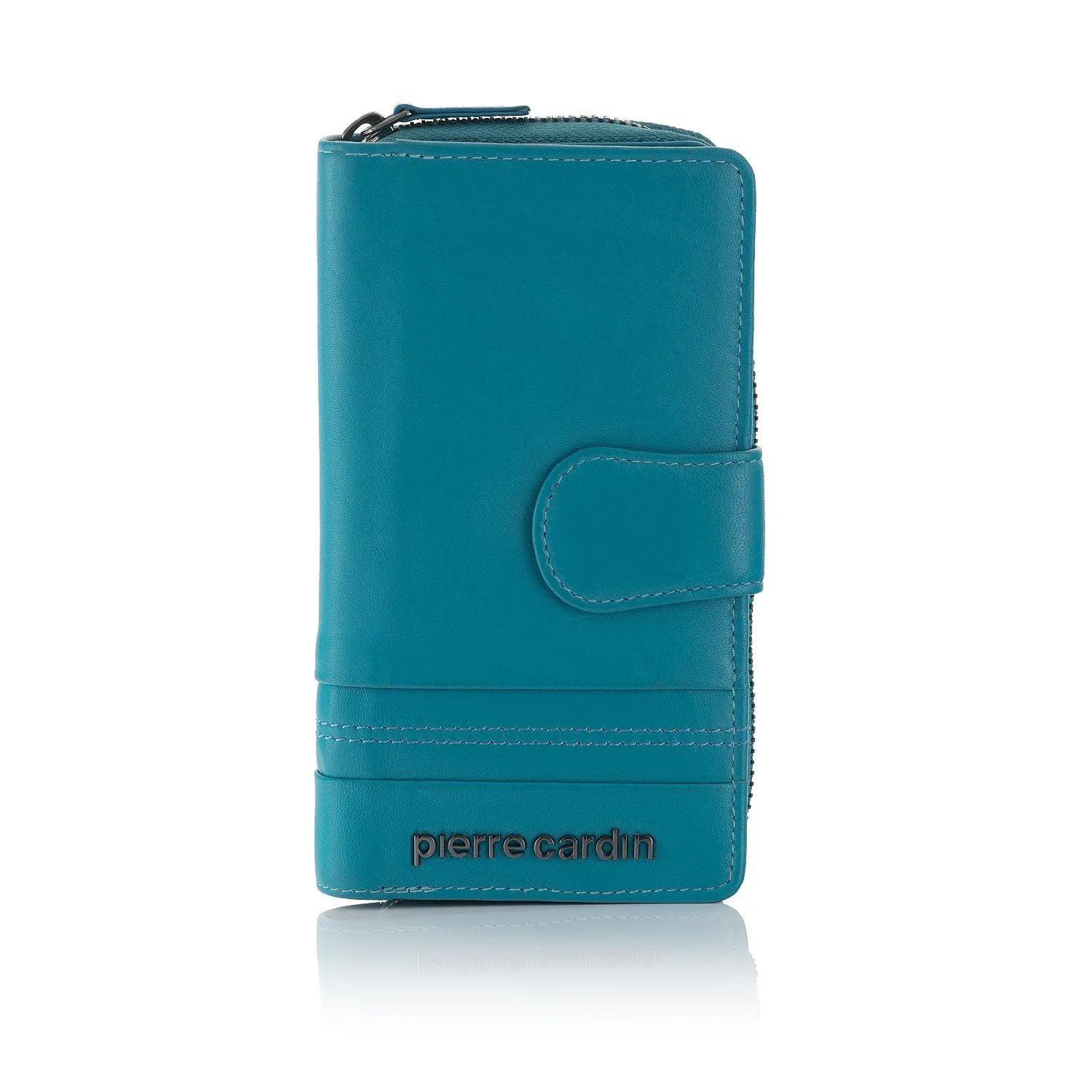 Portfel damski Pierre Cardin ze skóry naturalnej TILAK130 2202 - turkusowy