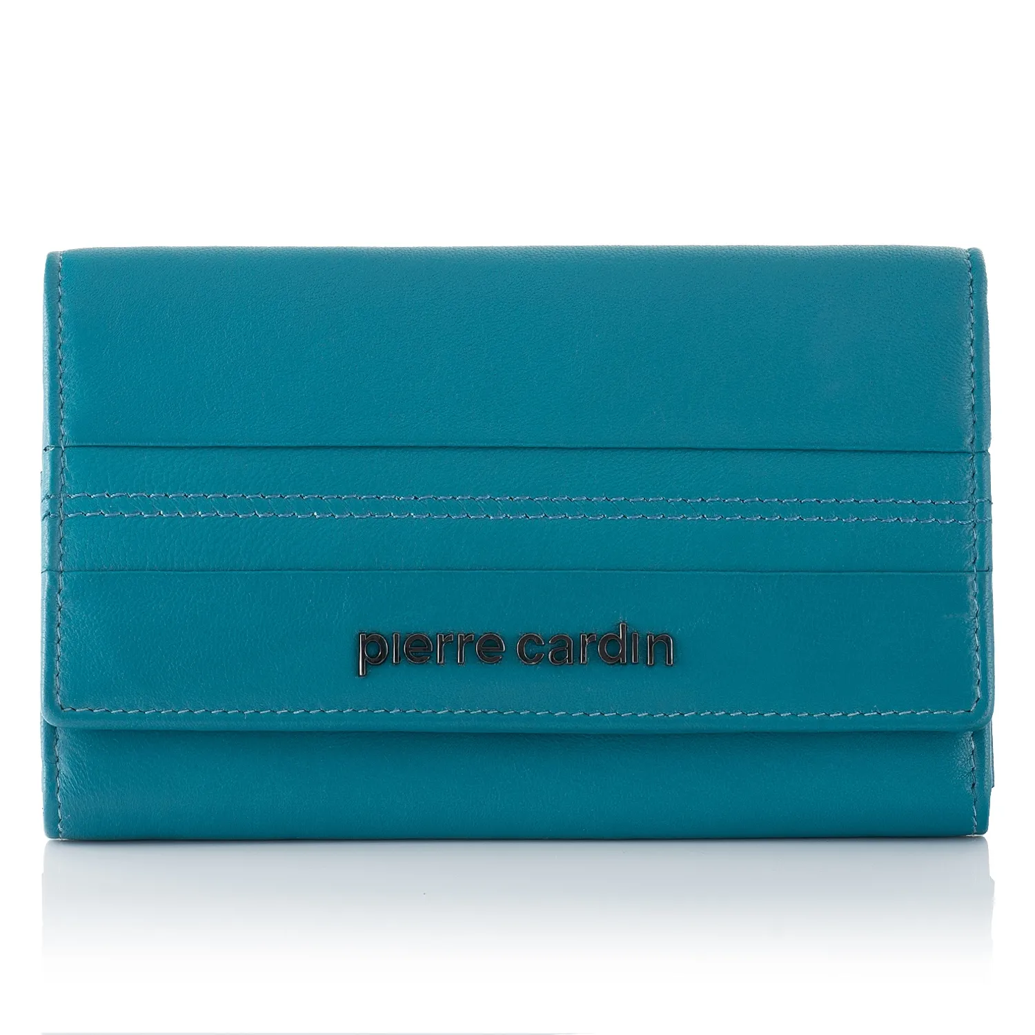 Portfel damski Pierre Cardin ze skóry naturalnej TILAK130 455 - turkusowy