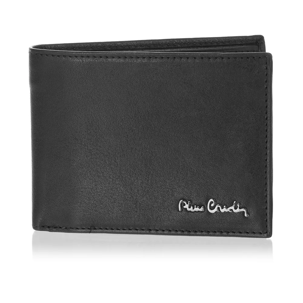 Portfel męski czarny lub brąz Pierre Cardin TILAK50 8805 z RFID - czarny