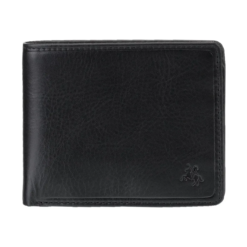 Mały portfel skórzany Visconti TSC-46 RFID - czarny