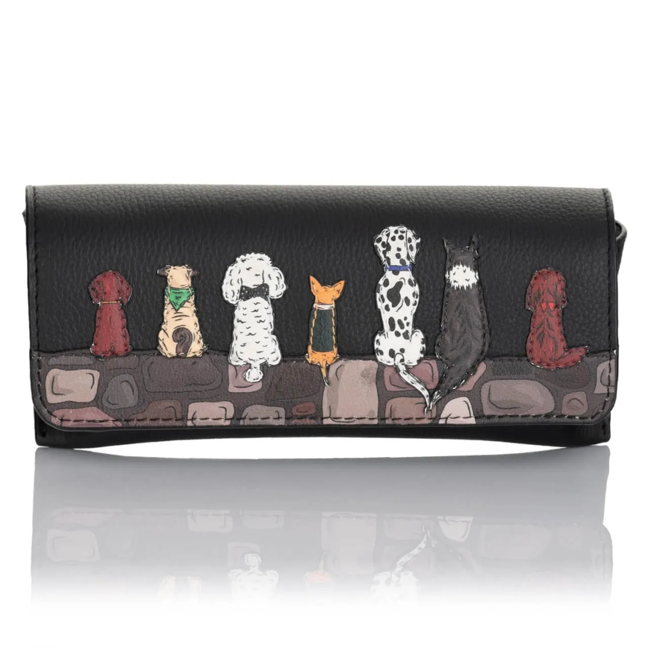 Skórzane damskie etui na okulary Pieski Yoshi Y4308