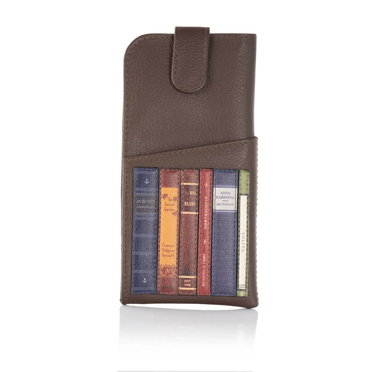 Brązowy skórzany futerał na okulary Literatura Yoshi Y4309