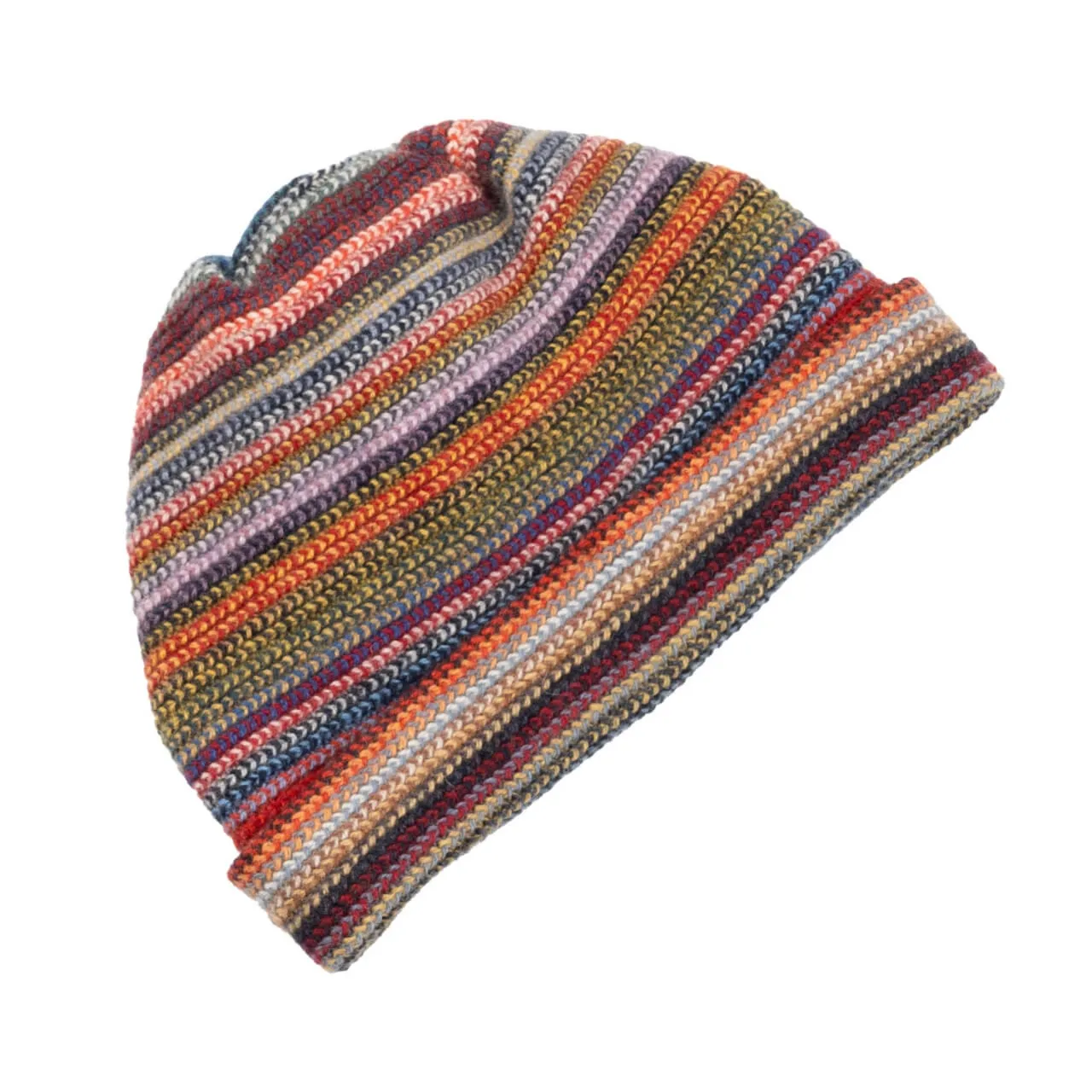Kolorowa wełniana czapka męska LW-012