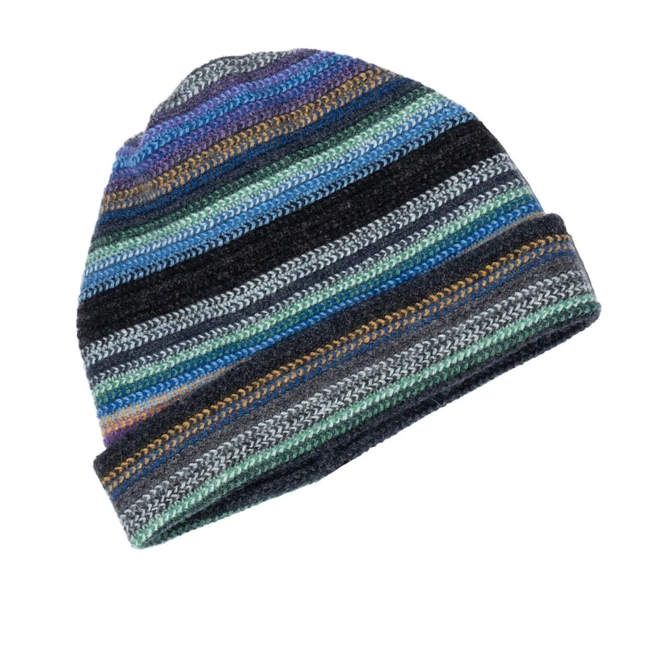 Granatowa wełniana czapka męska LW-019