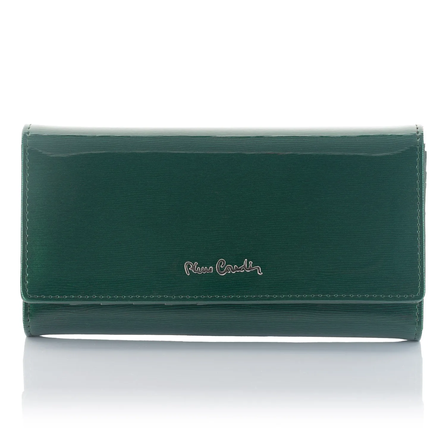 Damski Portfel Pierre Cardin Lakierowany na zatrzask 05 LINE 100 - zielony