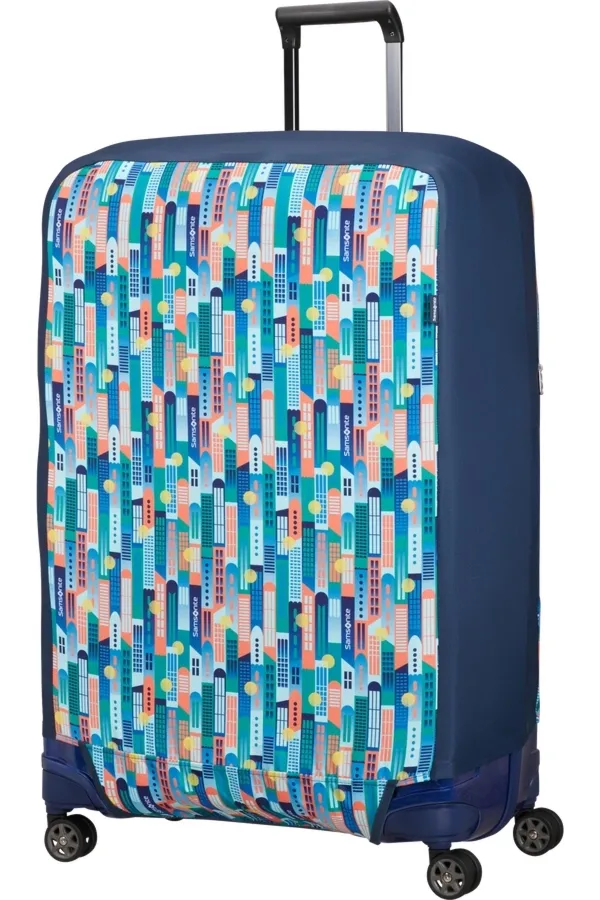 Pokrowiec na walizkę Samsonite XL miejski print