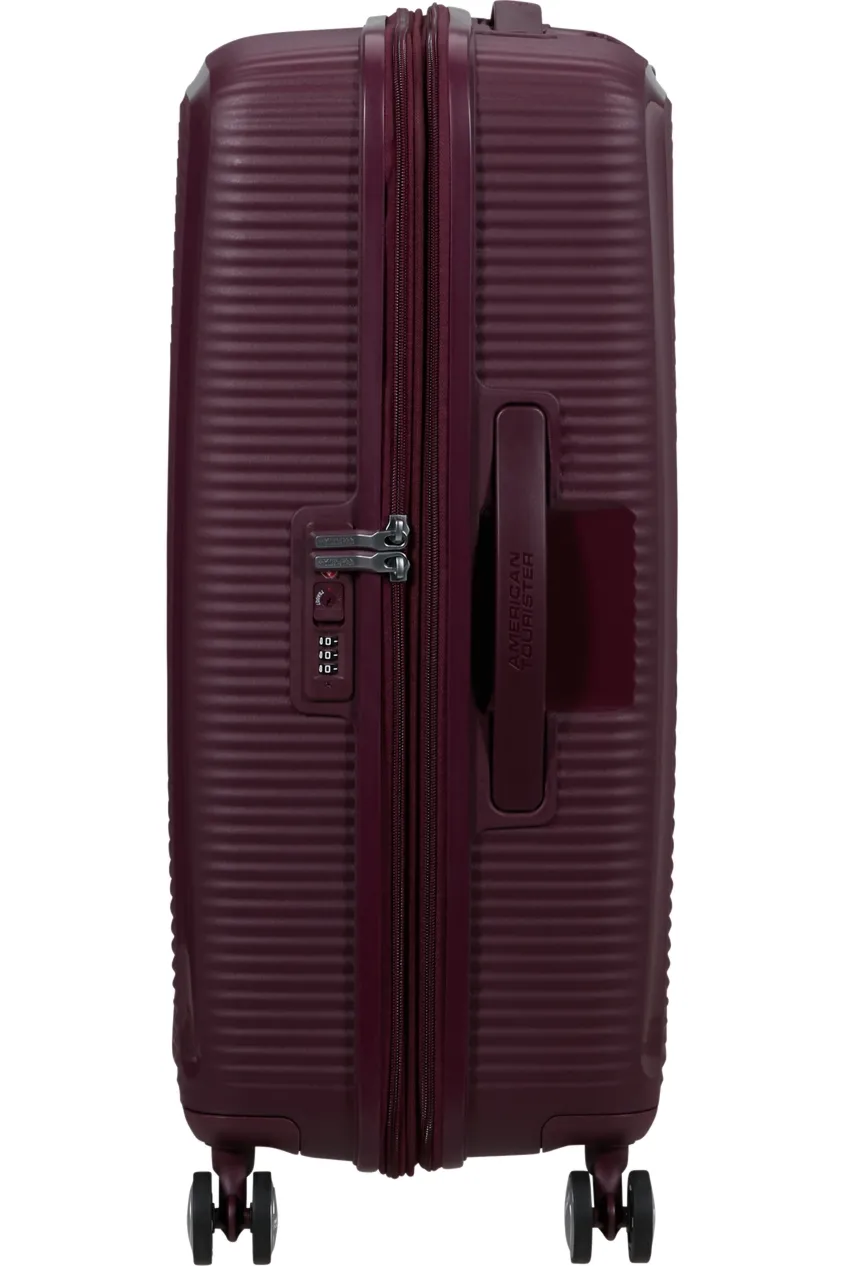 Walizka American Tourister Soundbox  67cm powiększana wiśniowa