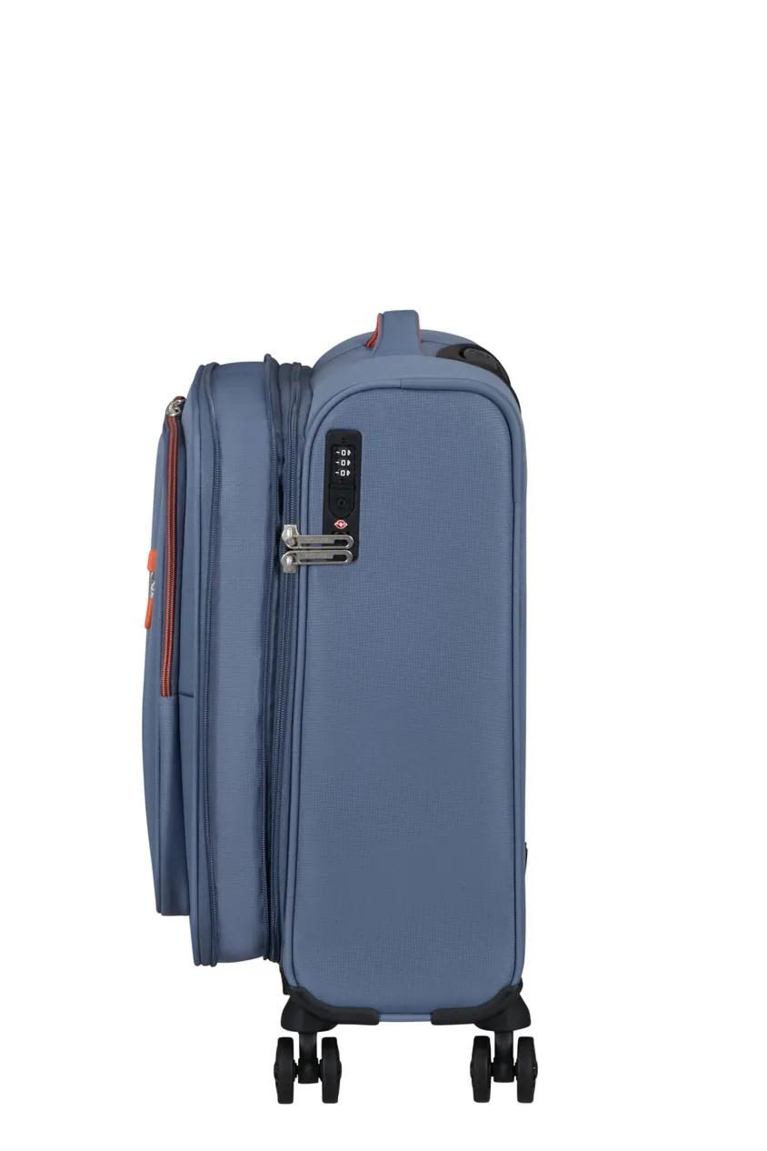 Walizka kabinowa American Tourister Cloudrider 55cm powiększana niebieska