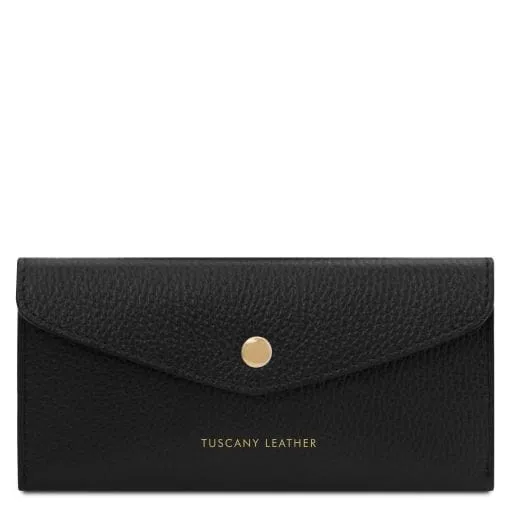 Tuscany Leather skórzany portfel - koperta, kolor czarny TL142322