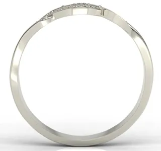 Pierścionek z białego złota z diamentami LP-75B