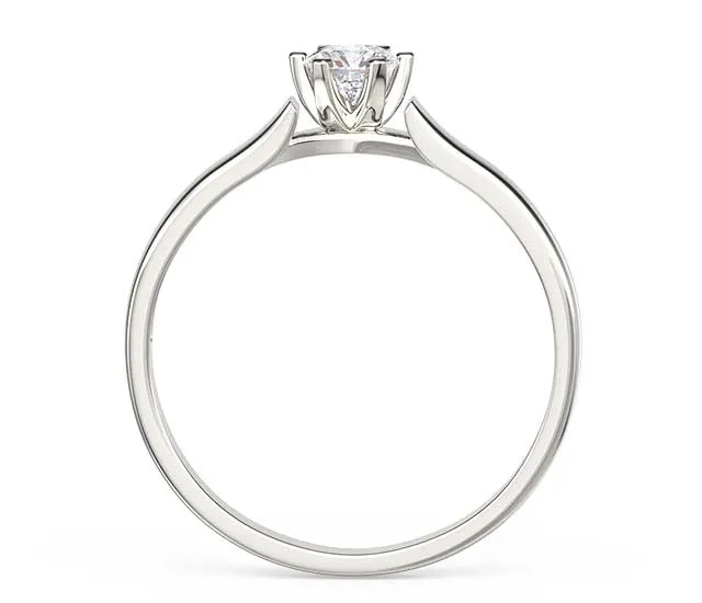 Pierścionek zaręczynowy z białego złota z brylantem LP-8027B