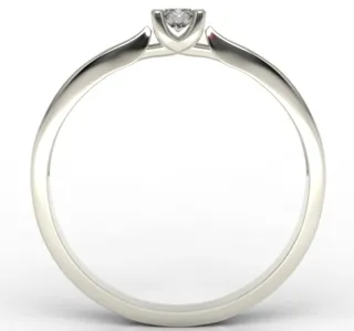 Pierścionek zaręczynowy z białego złota z diamentami LP-8108B