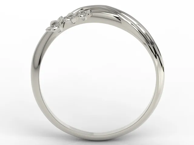 Pierścionek z białego złota z diamentami AP-58B