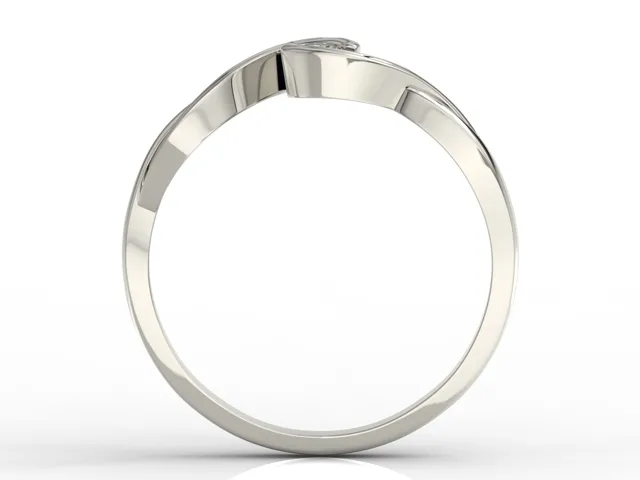 Pierścionek zaręczynowy z białego złota z diamentem AP-7508B