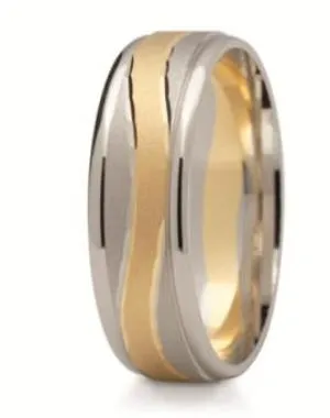 Obrączka z żółtego i białego złota ST-176ZB-m