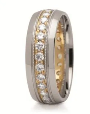 Obrączka z żółtego i białego złota ST-181ZB-k