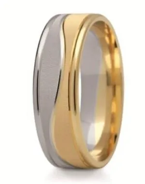 Obrączka z żółtego i białego złota ST-199ZB-k