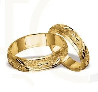 Obrączki ślubne z żółtego złota (para) ST-20Z