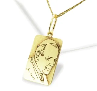 Medalik z żółtego złota z Błogosławiony Jan Paweł II, WEC-Z-JP-II-5-1