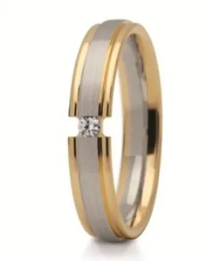 Obrączka z żółtego i białego złota ST-266ZB-m